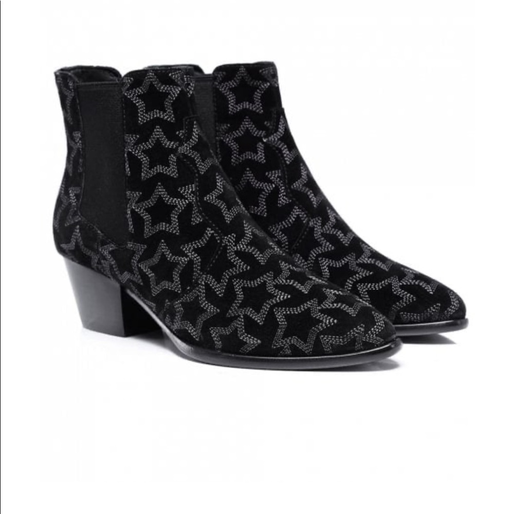 Ash Black and Silver Ankle Boots